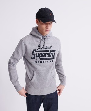 Superdry Mono Japan Férfi Kapucnis Pulóver Szürke | YOCGZ1472